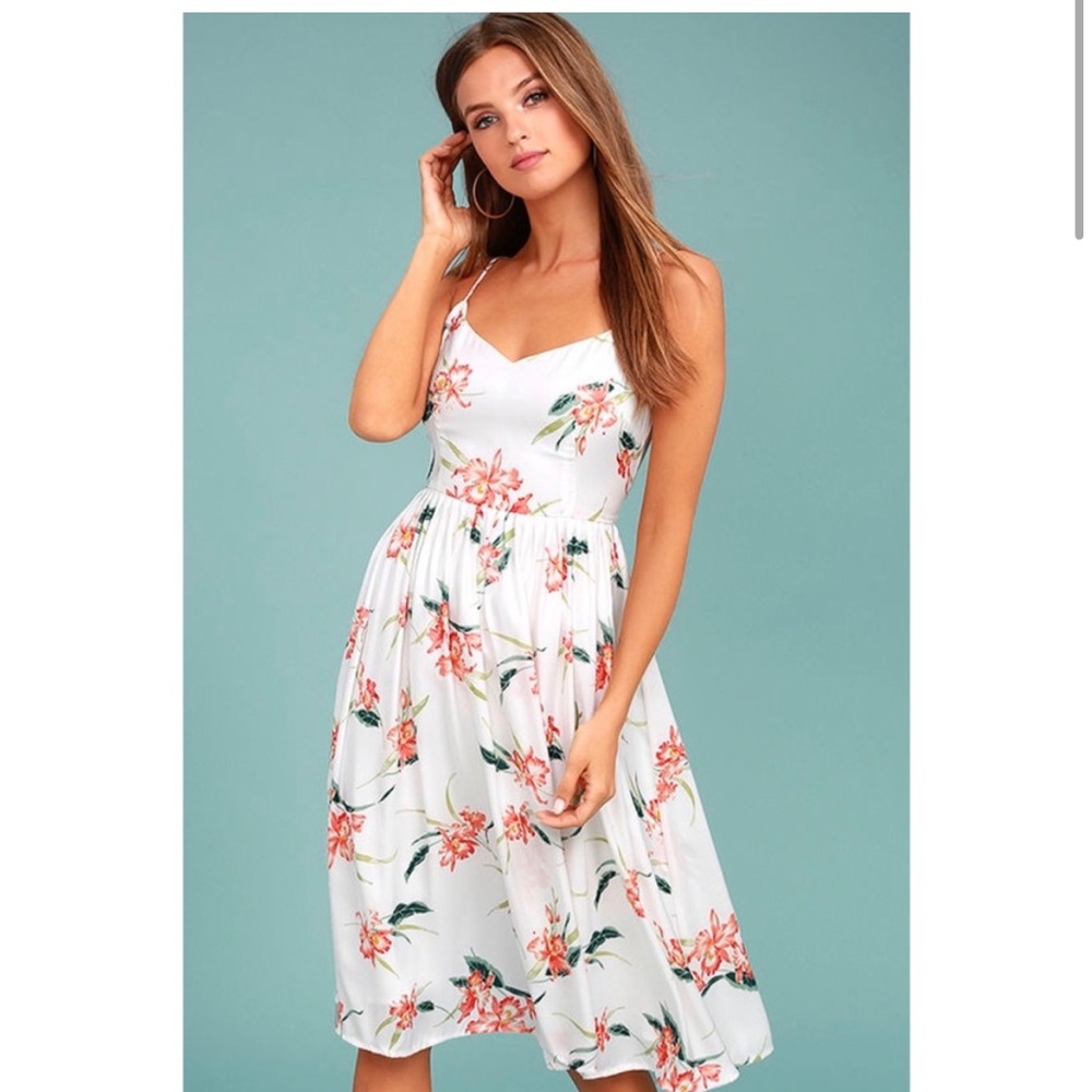 NWT BB Dakota Lila Floral Print Midi Sundress - Size 0